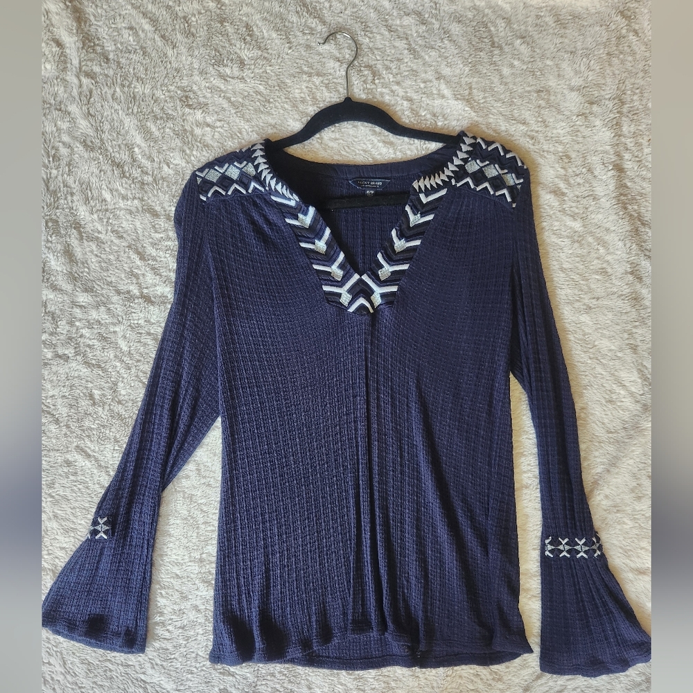 Lucky Brand Dark Blue Blouse